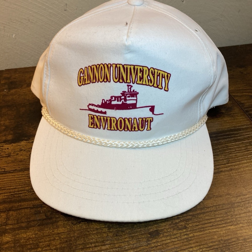 Vintage Gannon‎ University Environaut Nautical Snapback Rope Hat Lake Erie